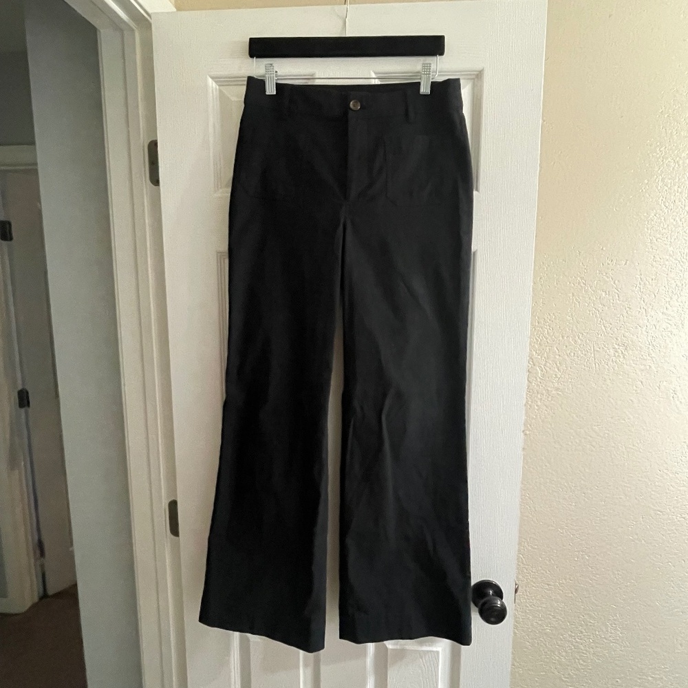 J. Crew Factory Lizzie high-rise patch-pocket wide-leg pant